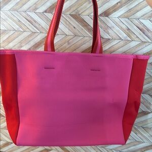 Summersalt Pink and Red Color-Block Tote